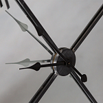 Часы настенные зеркальные с чёрным металлическим циферблатом Mirror Tower Clock варинант исполнения - 3 | Loft Concept в Челябинске