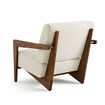 Кресло Avalon White Boucle из массива ореха варинант исполнения - 2 | Loft Concept в Челябинске