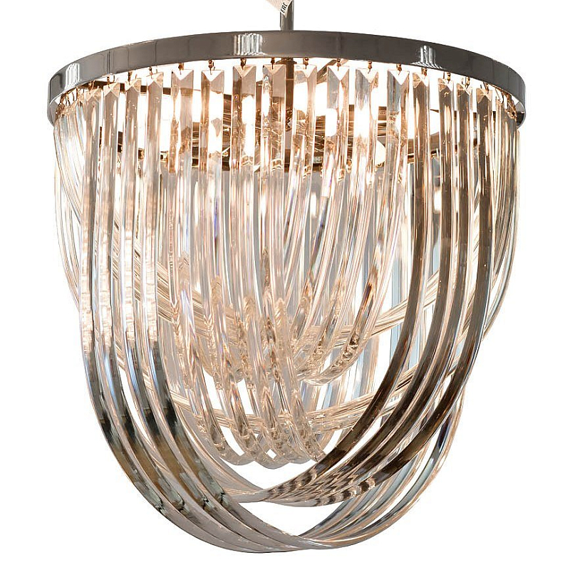 Люстра Lava Tube Pendant Clear Flat 54 Хром Прозрачный Люстра Lava Tube Pendant Clear Flat 54 Хром Прозрачный в Челябинске | Loft Concept