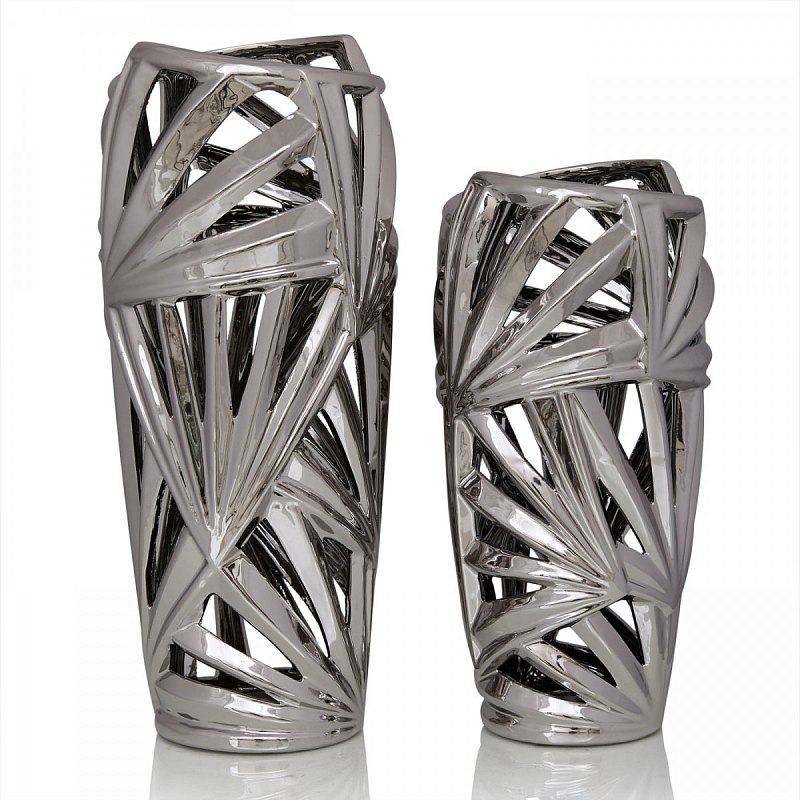 Ваза Palm Leaves Silver Серебряный Ваза Palm Leaves Silver Серебряный в Челябинске | Loft Concept