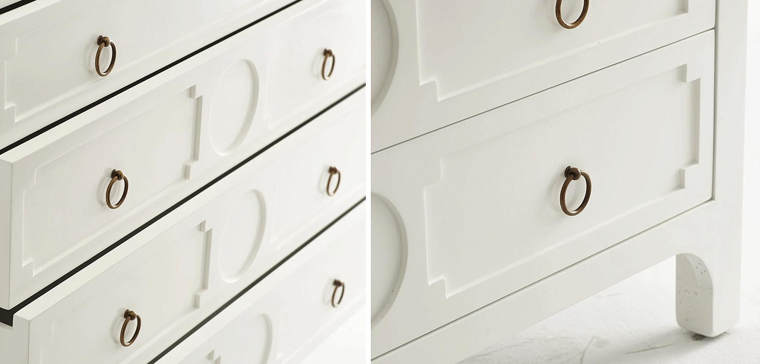 Комод с 4-мя ящиками Lawrence chest of drawers White Белый Комод с 4-мя ящиками Lawrence chest of drawers White Белый - Loft-Concept в Челябинске