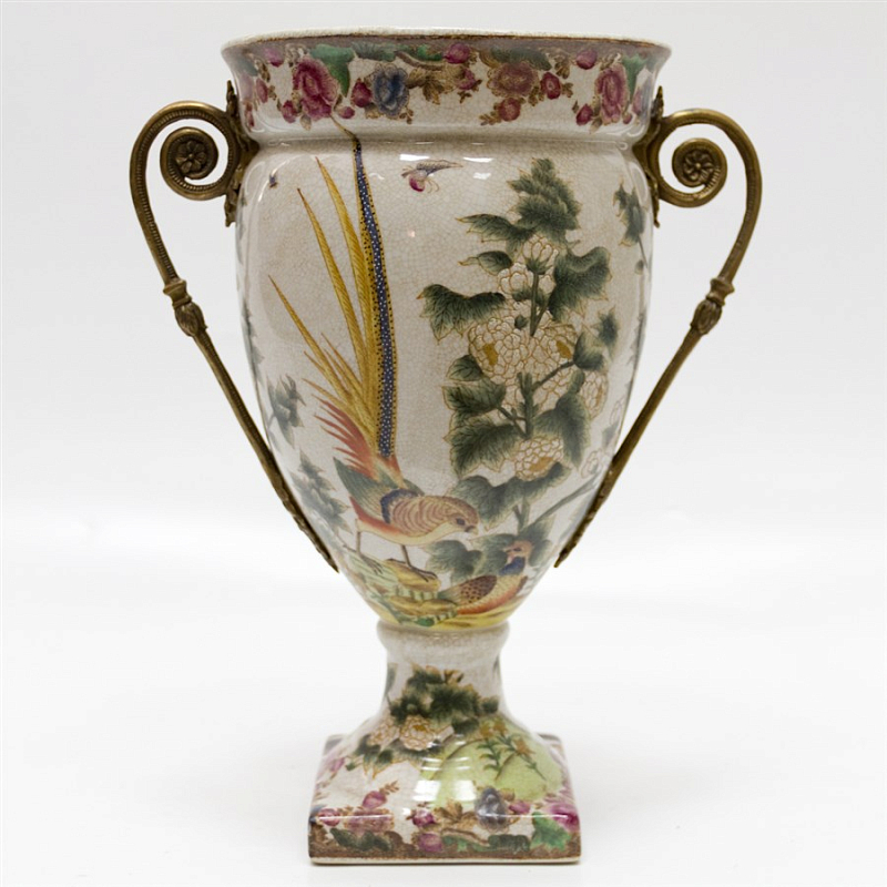 Фарфоровая ваза Cup Vase Бежевый Бронза Фарфоровая ваза Cup Vase Бежевый Бронза в Челябинске | Loft Concept