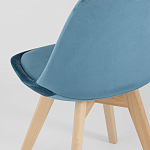 Стул с мягким велюровым сиденьем Arvika Blue варинант исполнения - 6 | Loft Concept в Челябинске