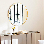 Золотое настенное зеркало Yvon Mirror варинант исполнения - 3 | Loft Concept в Челябинске