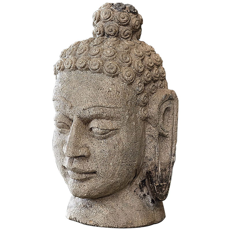 Статуэтка из камня Голова Будды Stone Buddha Head Статуэтка из камня Голова Будды Stone Buddha Head в Челябинске | Loft Concept