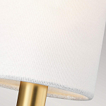 Бра с прямоугольным основанием цвета латунь и 2-мя белыми цилиндрическими льняными абажурами Feiss варинант исполнения - 3 | Loft Concept в Челябинске