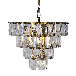 Люстра Tiers Crystal Light Chandelier brass 7