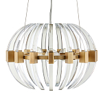 Люстра круглая с прозрачными элементами в форме полумесяца Crystal Crescent варинант исполнения - 4 | Loft Concept в Челябинске