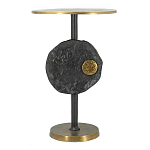 Столик приставной с абстрактным основанием и акцентом в виде золотистого диска Heavenly Space варинант исполнения - 1 | Loft Concept в Челябинске