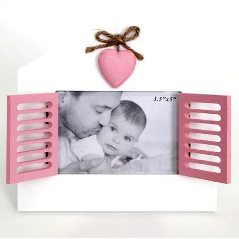 Фоторамка в детскую Childhood Corner со ставнями Белый Розовый в Челябинске | Loft Concept 