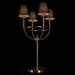 Настольная лампа на металлическом основании бронзового цвета с 4-мя черными конусовидными абажурами Dignity варинант исполнения - 4 | Loft Concept в Челябинске