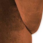 Стул с мягкой оранжевой обивкой из велюра и подъемно-поворотным механизмом на черных колесиках Harper Orange варинант исполнения - 4 | Loft Concept в Челябинске