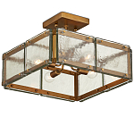 Потолочный светильник квадратный из толстого литого стекла Cast Glass варинант исполнения - 4 | Loft Concept в Челябинске