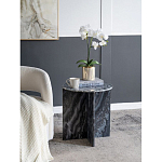 Столик кофейный с столешницей из черного мрамора Compact Black Marble Table варинант исполнения - 7 | Loft Concept в Челябинске
