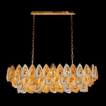 Люстра овальная с многослойными белыми и прозрачными подвесками Character Chandelier варинант исполнения - 1 | Loft Concept в Челябинске