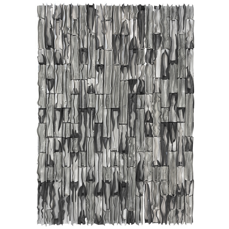 Объемное Панно на стену Grey Micro Waves Серый в Челябинске | Loft Concept 