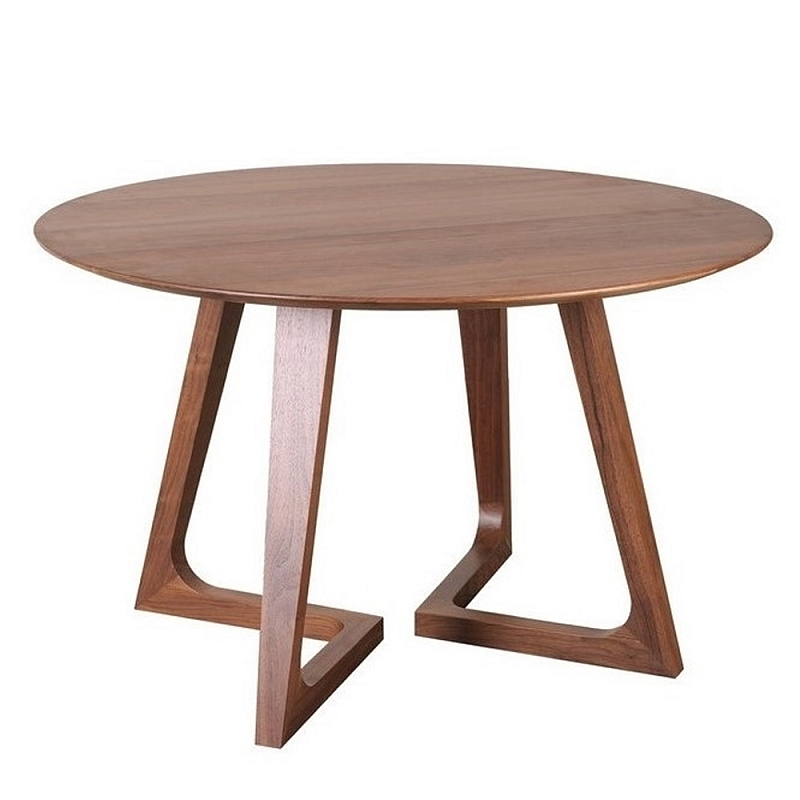 Обеденный стол круглый с изогнутыми ножками Godenza Round V Table Ясень Обеденный стол круглый с изогнутыми ножками Godenza Round V Table Ясень в Челябинске | Loft Concept