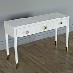 Дизайнерский Письменный стол Elsa Dreams White с тремя ящиками варинант исполнения - 3 | Loft Concept в Челябинске