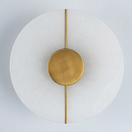 Бра с плафоном из камня в форме диска Buccio Stone Disk Wall Lamp варинант исполнения - 3 | Loft Concept в Челябинске