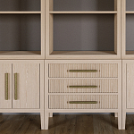 Модульный стеллаж Primo из трех составных элементов Светлый дуб варинант исполнения - 6 | Loft Concept в Челябинске