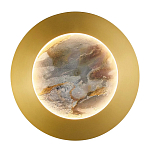 Бра в форме диска цвета латунь Brass Borders варинант исполнения - 1 | Loft Concept в Челябинске