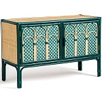 Комод для посуды из ротанга Felice Rattan Green варинант исполнения - 2 | Loft Concept в Челябинске