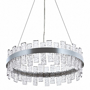 Светодиодная Люстра Chrome Ring с Хрустальными вставками