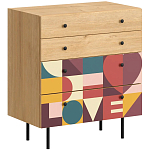 Комод с принтом на ящиках Elise Chest of Drawers варинант исполнения - 7 | Loft Concept в Челябинске