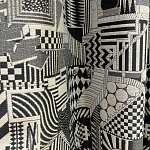 Мебельная ткань Шенилл черно-белый принт 280 см T3-44 варинант исполнения - 1 | Loft Concept в Челябинске