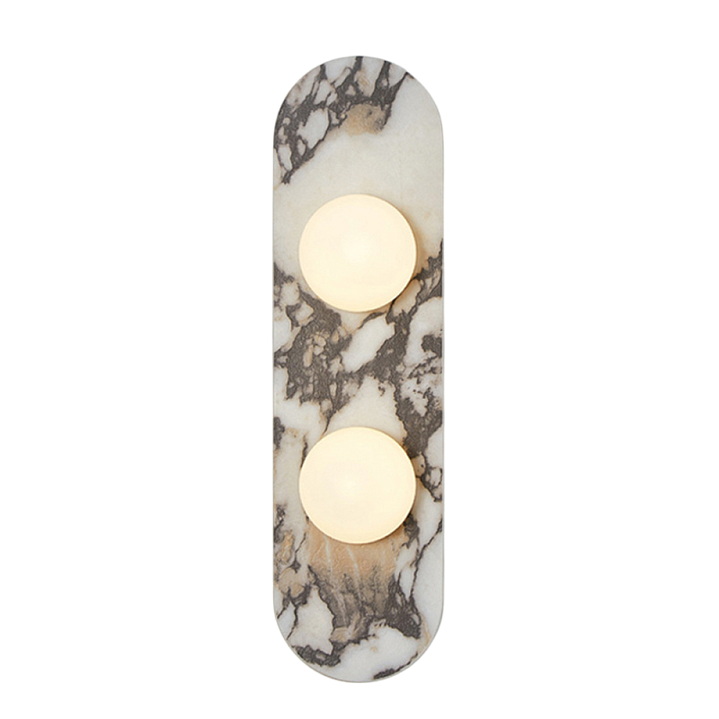 Бра с каменным основанием и 2-мя плафоном из стекла Shaw Marble Lighting Белый Черный Коричневый Бежевый Зеленый Бра с каменным основанием и 2-мя плафоном из стекла Shaw Marble Lighting Белый Черный Коричневый Бежевый Зеленый в Челябинске | Loft Concept