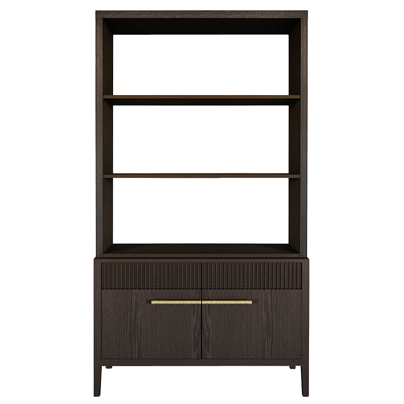 Стеллаж Primo с ящиками Темный орех Орех в Челябинске | Loft Concept 