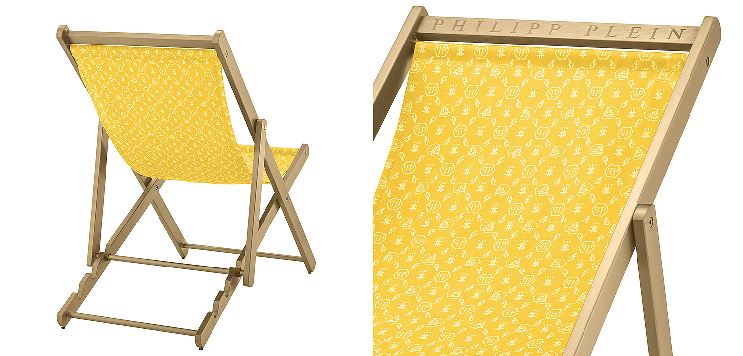 Кресло Philipp Plein Deck Chair Жёлтое Кресло Philipp Plein Deck Chair Жёлтое - Loft-Concept в Челябинске