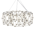 Люстра с тонкой металлической конструкцией цвета золото Quasar варинант исполнения - 2 | Loft Concept в Челябинске