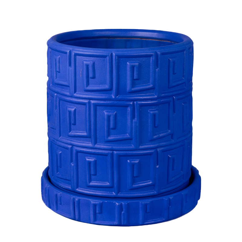 Цветочный горшок Seletti Greca Blue Синий Цветочный горшок Seletti Greca Blue Синий в Челябинске | Loft Concept