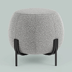 Пуф в ткани букле серого цвета Pikelet варинант исполнения - 2 | Loft Concept в Челябинске