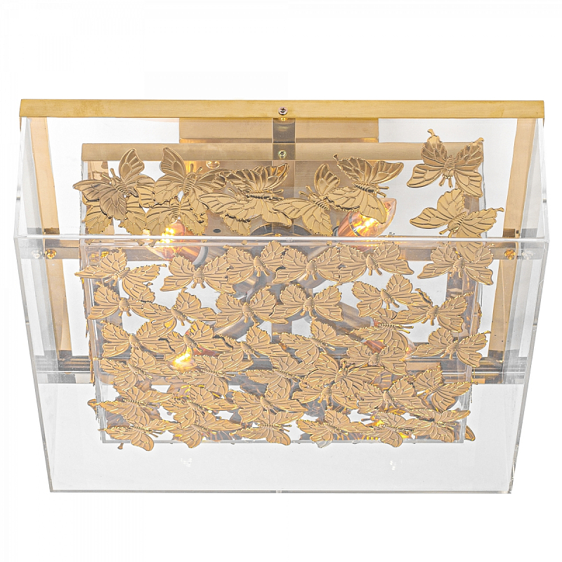 Butterfly Flush-Mount Ceiling Light Золотой Прозрачное Стекло Butterfly Flush-Mount Ceiling Light Золотой Прозрачное Стекло в Челябинске | Loft Concept