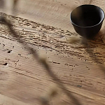 Дизайнерский журнальный стол квадратный с черным трапециевидным основанием Wokab варинант исполнения - 4 | Loft Concept в Челябинске