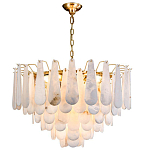 Люстра с мраморными подвесками в форме капель Marble square варинант исполнения - 1 | Loft Concept в Челябинске