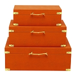 Комплект оранжевых чемоданов Golden Twigs варинант исполнения - 1 | Loft Concept в Челябинске