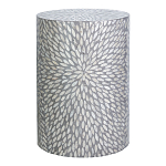 Столик с инкрустацией с перламутровым узором Flower Grey варинант исполнения - 1 | Loft Concept в Челябинске