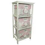 Стеллаж для детской с животными с плетенными корзинами Cute Elephant варинант исполнения - 1 | Loft Concept в Челябинске