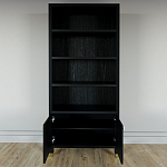 Книжный Стеллаж Elsa Dreams Black с задней стенкой варинант исполнения - 4 | Loft Concept в Челябинске