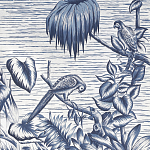 Обои ручная роспись Le Brésil Mer Bleue варинант исполнения - 1 | Loft Concept в Челябинске