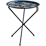 Круглый приставной столик складной Chinoiserie Flowers Side Table варинант исполнения - 1 | Loft Concept в Челябинске