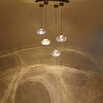 Подвесной светильник с прозрачным стеклянным плафоном округлой формы Effervia  варинант исполнения - 5 | Loft Concept в Челябинске