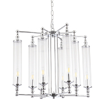 Люстра с 8-ю прозрачными цилиндрическими плафонами Jeanette варинант исполнения - 1 | Loft Concept в Челябинске