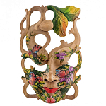 Маска деревянная резная расписная Tropical Paradise варинант исполнения - 2 | Loft Concept в Челябинске