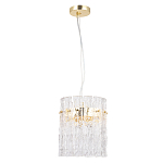 Подвесной светильник цилиндрической формы с текстурными стеклянными элементами Textured Glass Chandelier варинант исполнения - 1 | Loft Concept в Челябинске