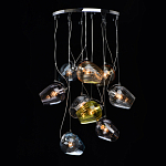 Люстра каскадная с 9-ю разноцветными стеклянными плафонами Kaleido варинант исполнения - 3 | Loft Concept в Челябинске