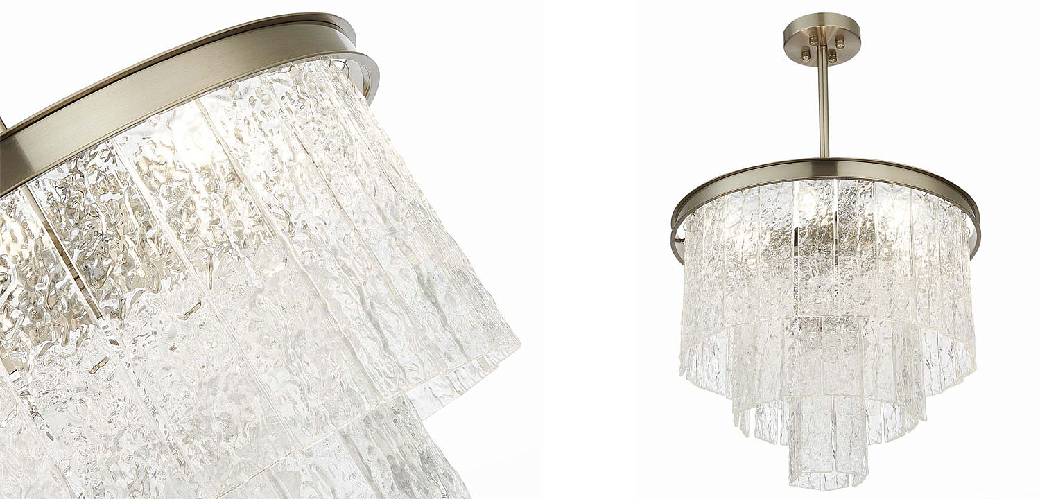 Люстра Renea Textured Glass Chandelier Nickel Люстра Renea Textured Glass Chandelier Nickel - Loft-Concept в Челябинске